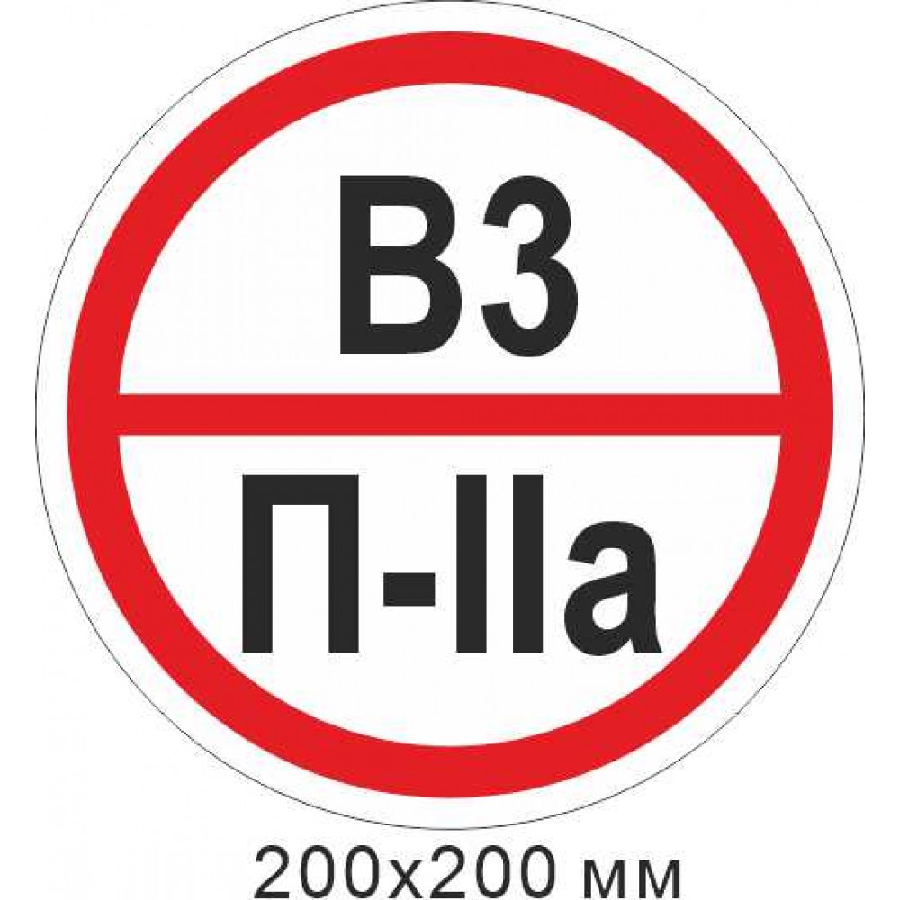 Пожарный знак 200х200 мм табличка, знак категории помещения - В3